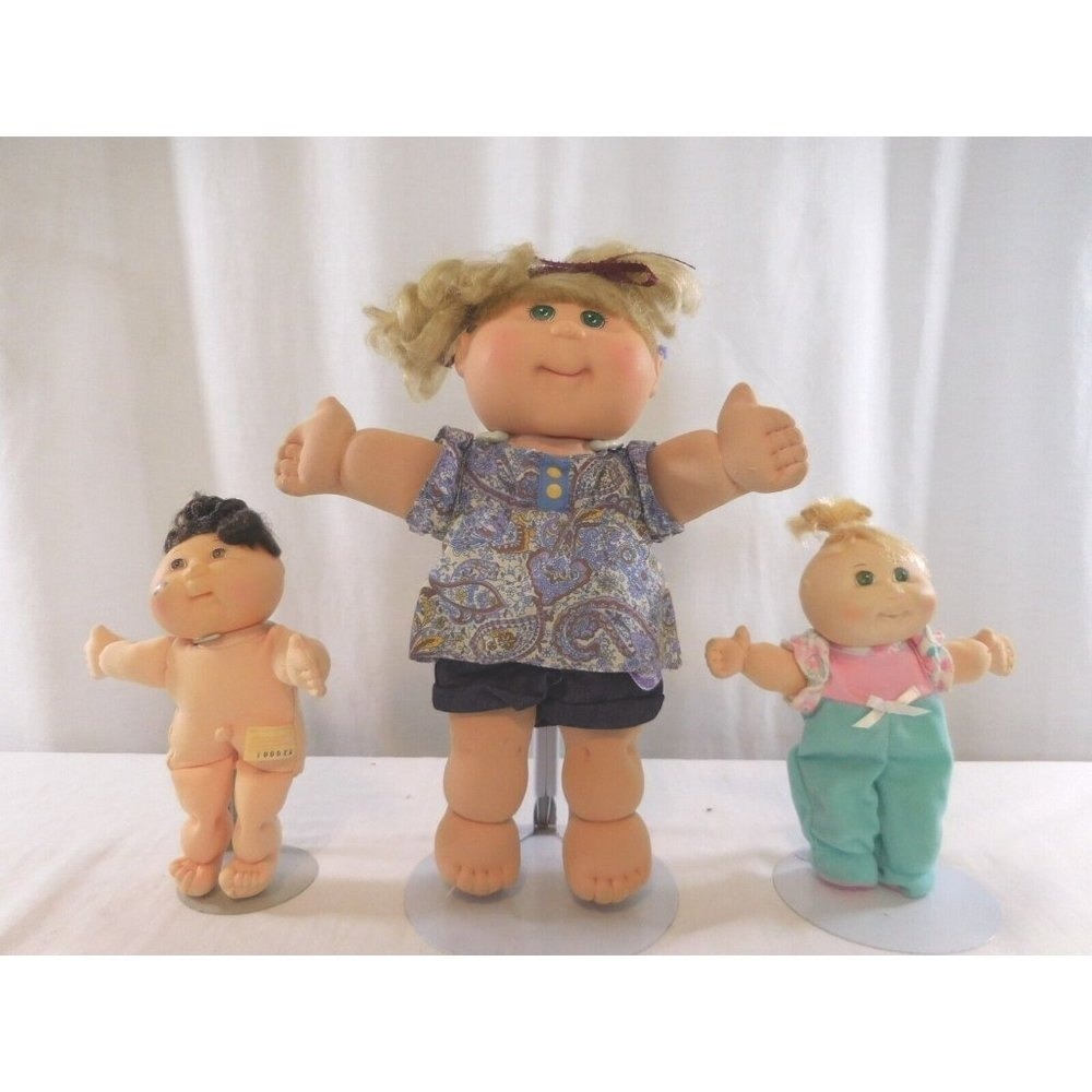 2009 Cabbage Patch Kid blonde Hair Blue eyes PA-02H + Vintage 1995 Mattel OAA Ca